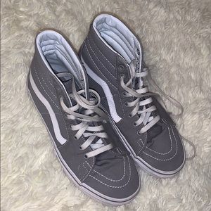 grey hi top vans